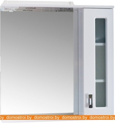 Шкаф с зеркалом Onika Кристалл 67.02 правый (белый) 206706 фотография