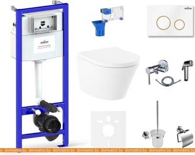 Унитаз Lavinia Boho Relfix Biore Compacto Rimless 10 в 1 75110615 (белый пластик) фотография