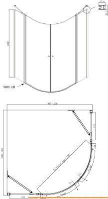 Душевой уголок Ambassador Set 13011102-ST16 фотография