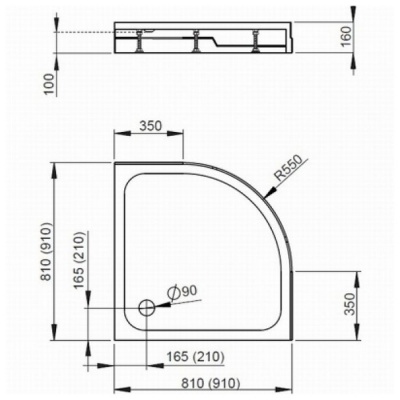 Акриловый поддон Radaway Rodos A80 Compact 80x80x16.5 фотография