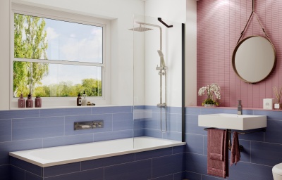 Стеклянная душевая шторка для ванны Ambassador Bath Screens 16041206 70 на 140 см фотография