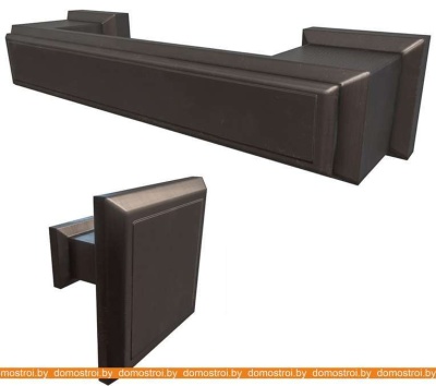 Кухня Интерлиния Мила Деко 1.68x2.8 правая (луна-луна-травертин серый) фотография