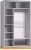 Шкаф-купе Глазов Strike 1200 ЛДСП с зеркалом (ясень анкор светлый) фотография
