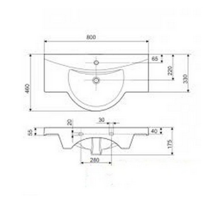 Умывальник Cersanit Capri C80 фотография