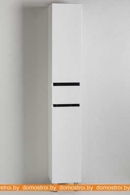 Шкаф-пенал АВН Фиджи 30 (белый с корзиной) фотография
