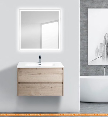 Тумба под умывальник BelBagno Kraft-800-2C-SO-RGB (rovere galifax bianco) фотография