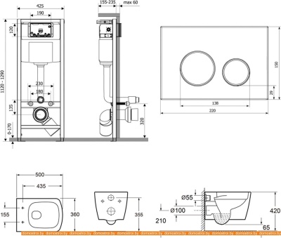 Унитаз Lavinia Boho Relfix Aveo Rimless 10 в 1 98010092 (черный пластик) фотография