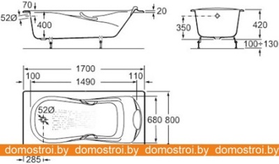 Ванны Roca Haiti 170x80 2327G000R фотография