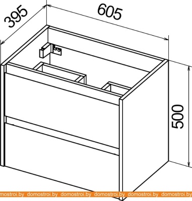 Тумба под умывальник BelBagno Kraft 39-600/390-2C-SO-RT (rovere tabacco) фотография