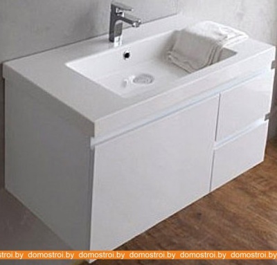 Тумба под умывальник BelBagno Luce BB1000VAC/BL (bianco laccato lucido) фотография