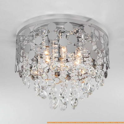 Подвесная люстра Евросвет 10114/6 (хром/прозрачный хрусталь) фотография