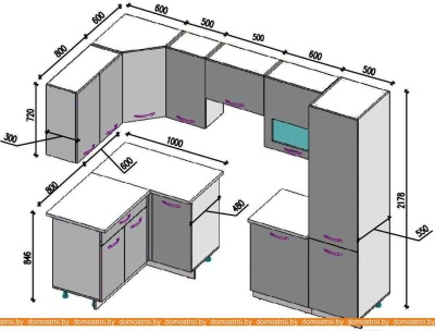 Кухня ВерсоМебель ЭкоЛайт-5 1.4x2.6 левая (белый/лайм яркий) фотография