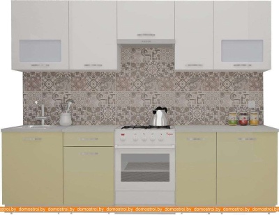 Кухня ВерсоМебель ЭкоЛайт-5 2.8 (белый/бежевый) фотография