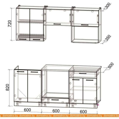 Кухня Интерлиния Мила Gloss 1.8 (белый-асфальт) фотография